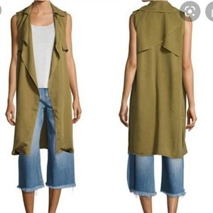 WALTER BAKER Terry army Green Sleeveless Vest trench M